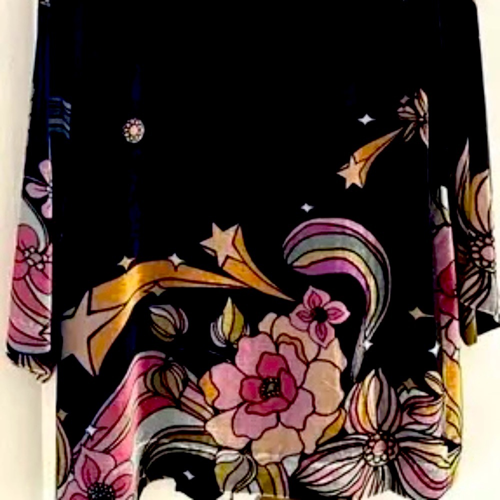 JOHNNY WAS BLACK VELVET "Andy" KIMON0 SIZE Small BEAUTIFUL JACKET WITH POCKETS - Picture 4 of 10